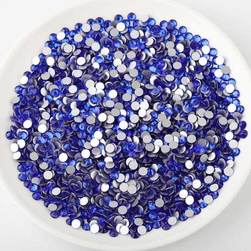 Beadsland 1440 pieces flat back rhinestones, nail crystals rhinestones for