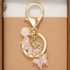 Aligiftqod Initial Keychain Pink Butterfly Charms for Key Cute Letter