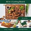 EZ FURNITURE Non-Toxic Teak Large Wood Cutting Board & Serving