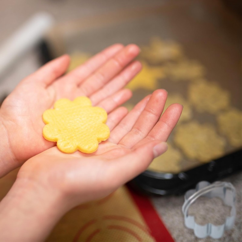 ALLTOP Scalloped Biscuit Cutters with Handle, Stainless Steel Cookie Cutter,