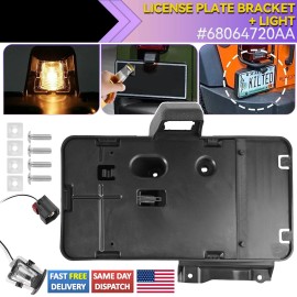 Unbranded For Jeep Wrangler JK 2007-2017 Rear License Plate Tag Bracket & Light 68064720AA