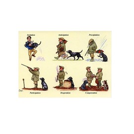 Pack of ten Bryn Parry "Shoot Day" pheasant partridge game day shooting note cards with envelope - ideal for invitations, birthdays, thank you's and notes