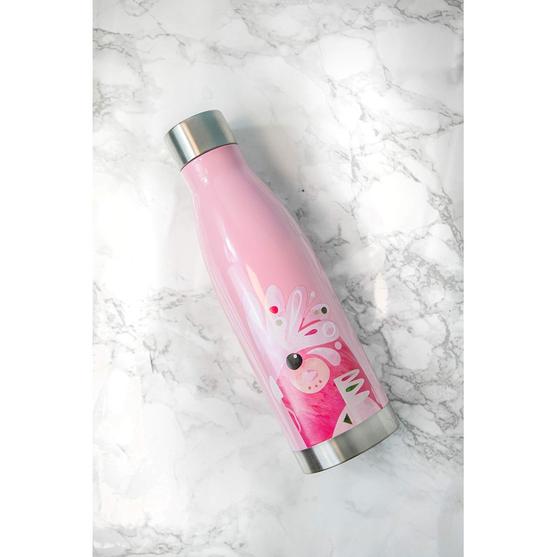 Maxwell & Williams Insulated Water Bottle, Galah Design, Pink, 500