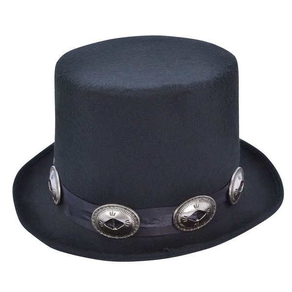 Bristol Novelty BH642 Rocker Style Top Hat, Mens, Black, One Size