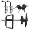Shed Door Latch Kit with 5-1/2" Stem T-Handle Lock, 5