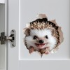 Smiling Hedgehog Wall Decal for Wall, Laptop, Multi-Surface - 3D