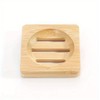 Kandid Square Bamboo Soap Dish - Draining Soap Dish For