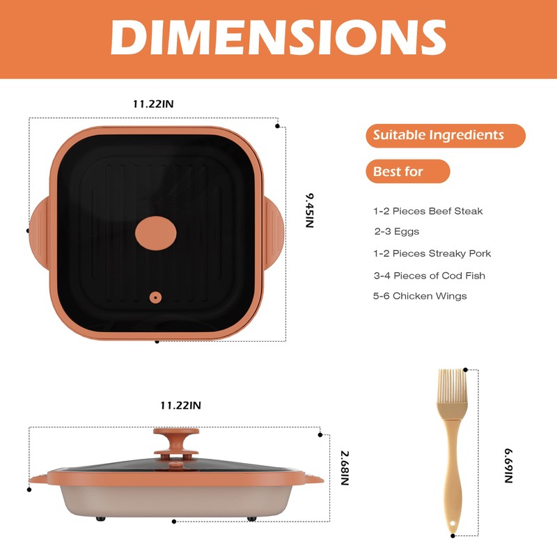 Microwave Grill Pan with Glass Cover - Bacon Cooker, Crisper