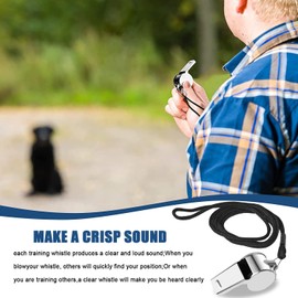 Tiankohelan 3 Pcs Whistle,Stainless Steel Sports Whistle with Lanyard for Coaches Referees Emergency Outdoor Sports