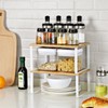 SONGMICS Cabinet Organizer Shelf, Set of 4 Kitchen Counter Shelves,