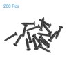 uxcell M3 x 16mm Wood Screws Phillips Flat Head Carbon