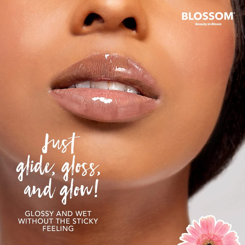 Blossom Scented Moisturizing Lip Gloss Tubes, Infused with Real Flowers,