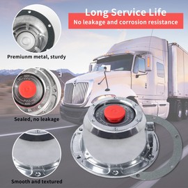 4Pcs 340-4195 Hub Cap for Trailer Axle, ikare 340-4195 Aluminum Trailer Hub Cap 6 Holes HubCaps with 4 Pcs Rubber Plugs and Side Pipe Plugs Gaskets