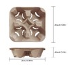 UBozeuiv Disposable Compostable Drink Carriers, 100 Pack | Paper Pulp