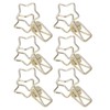 100Pcs Star Binder Clips Hollow Out Cartoon Style Strong Clamping