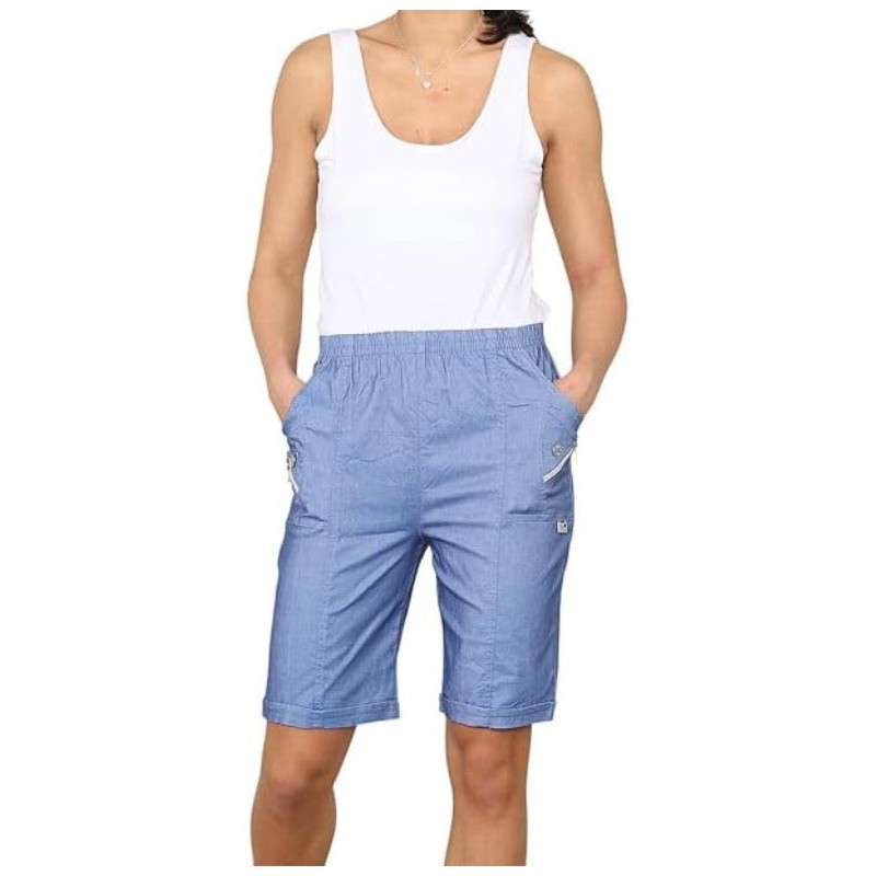 ANZEE Ladies Cherry Berry Shorts - Women's Plain Stretch Fit
