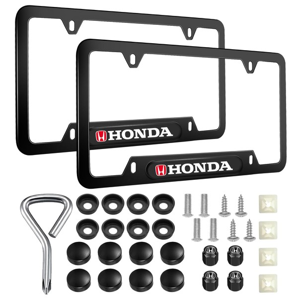 2 Pack License Plate Frames Compatible with Honda, Car License