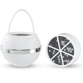 Crystal Quest Bath Ball & Replacement Filter Cartridge Bundle - Water Filter System-Reduce Contaminants for Softer &Smoother Skin-Effortless & Quick Installation| Bundle and Save (White)