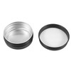 72Pcs 1Oz Black Aluminum Tin Jars Round Screw Lid Containers