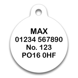 Spoilt Rotten Pets 19mm Be Kind I Am Deaf - Alert Tag Warning Message Cat or Dog Tag Cat Identity Disc, Cat Kitten Dog Puppy ID Tag, Pet Tag Custom Printed with Your Contact Details