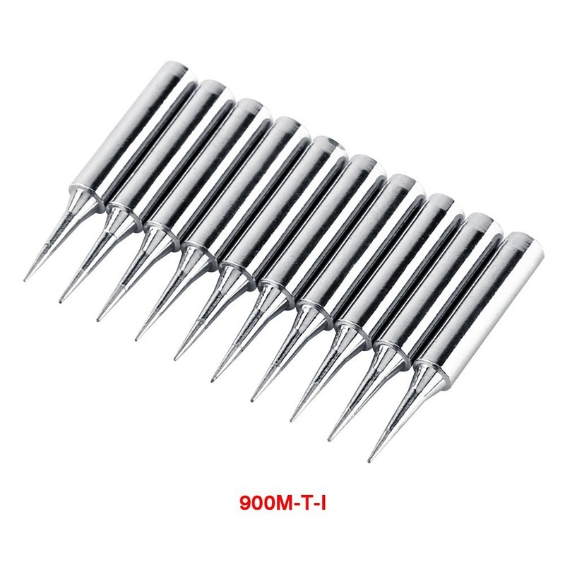 Soldering Tips,10Pcs 900M-T-I Sharp Soldering Replacement Solder Iron Tips Station