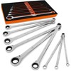 HORUSDY Extra Long Ratcheting Wrench Set, 8-22MM Double Box End,