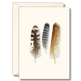 Earth Sky + Water - Raptor Feathers Notecard Set - 8 Blank Cards with Envelopes