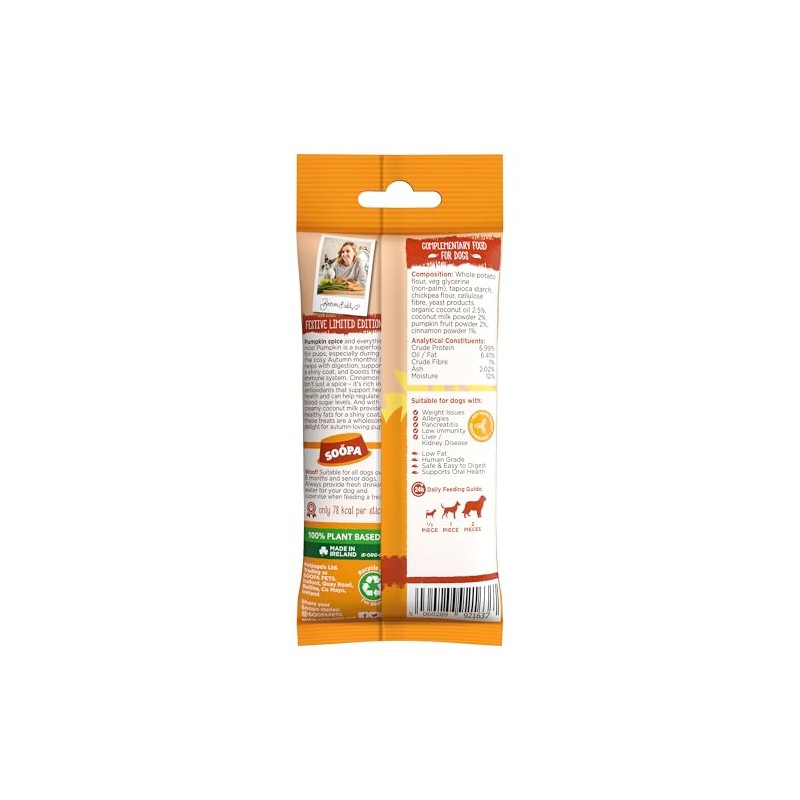 Soopa Pumpkin Spiced Latte Dog Dental Sticks 100g