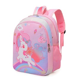 CHERUBIC - Mochila preescolar ligera y resistente al agua para niños y niñas de 3 a 5 años, Unicorn Pink-2, Small-12"H(can't fit folder)