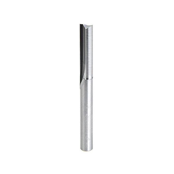 Amana Tool - 43608 Solid Carbide Double Straight Flute Plastic Cutting 1/4 Dia x 1" x