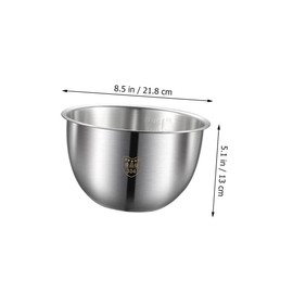 FELTECHELECTR 1Set Stainless Steel Mixing Bowl with Colander Kitchen Drainer Kit for Washing Rice Cooking Salad Prep and Egg Beating Slip Design