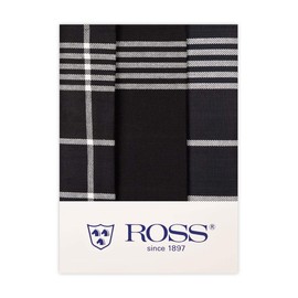 Ross - Tea Towels - 1837 Pack of 3 (50 x 70 cm Black)