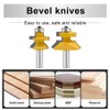 OLETBE Router Bit Set 1/2 Inch Shank 2 PCS Tongue