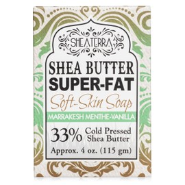 Shea Butter Super Fat Soft-Skin Soap MARRAKESH MENTHE VANILLA