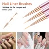 Qzqetet Nail Art Brushes Set - Professional 5pcs Double-Ended Acrylic