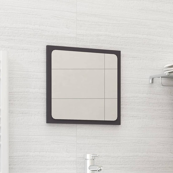 TREATLIFE HOME Gray Bathroom Mirror with Engineered Wood Frame, 15.7"