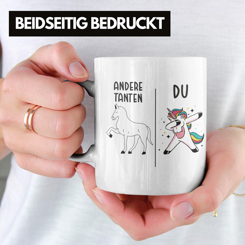 Keramik , Beste Tante Geschenk Tasse mit Spruch Kaffeetasse für