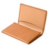 GLOXXON Business Card Holder, Men's, Women's, Genuine Leather, Two-Tone, Large
