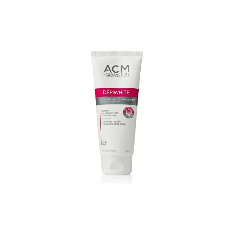 Leche Corporal Despigmentante ACM Dépiwhite para Manchas, Hipoalergénica y Libre