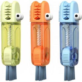 Cepillo Limpiador 3 en 1 para Termos y Botellas, Cepillo para Lavar Termos con Limpiador de Ranuras y Cepillo, Herramienta de Limpieza para Vasos, Tazas y Hogar