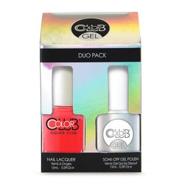 Color Club Flushed Color Club Gel + Lacquer Duo Includes 1 Each Of 05gelnr15 and 05anr15, 0.5 fluid_ounces