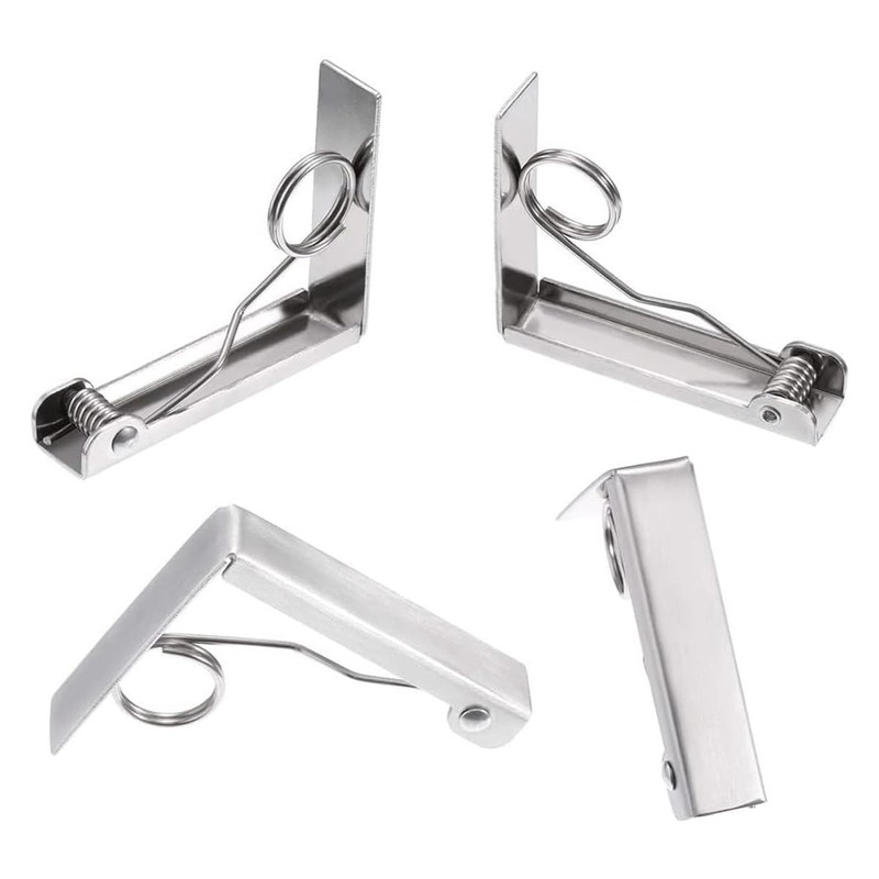 AIMALL 6pcs Stainless Steel Tablecloth Clip, 2.87x2.4x0.67in, High Strength Elastic