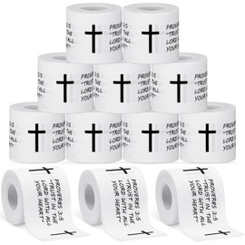 Geiserailie 12 Pcs Christian Cross Athletic Tape Sports Wrist Tape Religious Bible Verses Warp for Soccer Football Athlete Trainers Boxing, Inspirational Christmas Gift for Christian Church