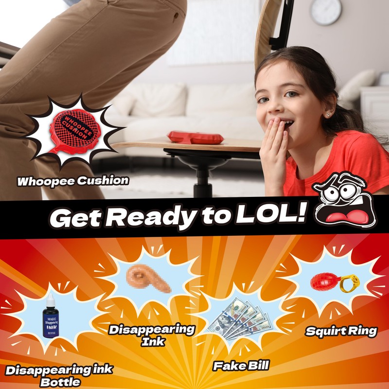 wookidel Prank kit, 25 PCS Prank Stuff, Pranks for Kids
