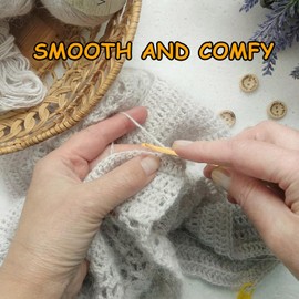 4Pcs Long Crochet Hooks, 9.4in 3mm 4mm 5mm 6mm Double Ended Crochet Hooks DIY Tunisian Crochet Hooks for Knitting Yarn Crafts