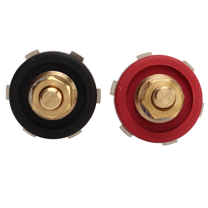 2PCS 3/8in Thru Panel Battery Terminal 250A Black Red Universal
