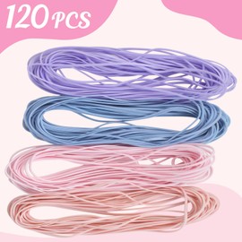 KJAHLAL Large Rubber Bands, 120 Pcs, Morandi Colors, Assorted Colors, Premium Supplies, Big Rubber Bands, Suitable for Home, Kitchen and Office, 7x1/8 Inches