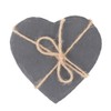 Red Hamper SL002 Drinks Heart-Shaped Slate Coaster Set 4, Wicker