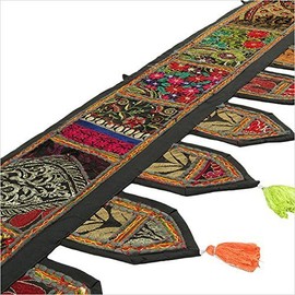 Mango Gifts Decorative 78" Patchwork Window Door Valance Topper Wall Hanging Tapestry
