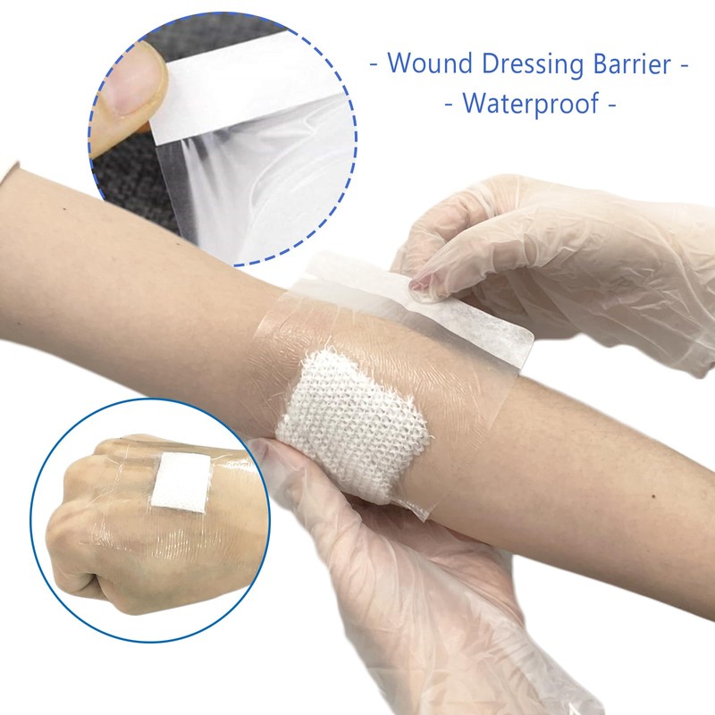 PICC Moisure Barrier - Transparent Film Wound Dressing Protection Cover,